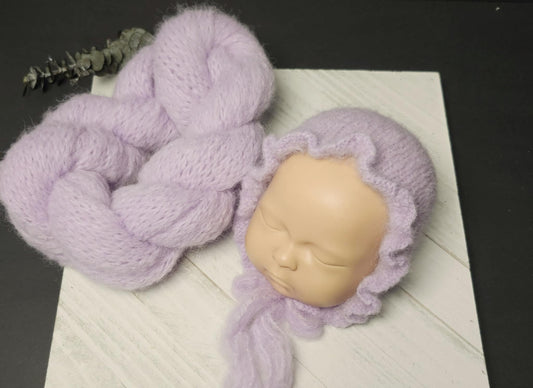 Ruffle Bonnet & Wrap Set