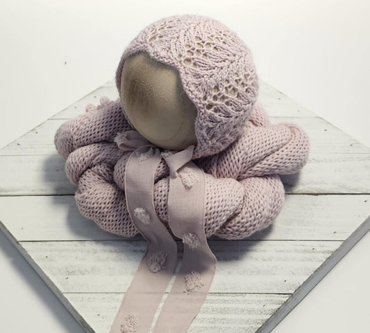 Lily Bonnet & Extra Long 100+" Wrap Set