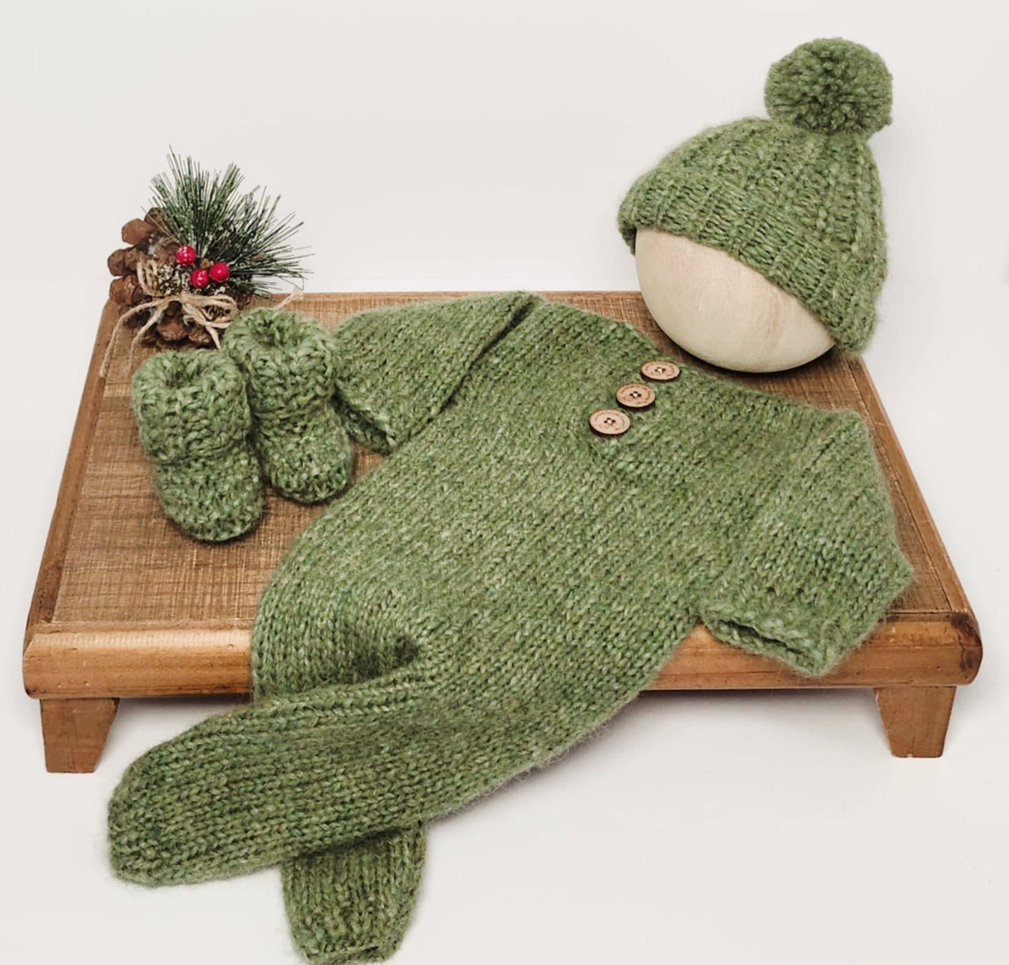 Sleeper, Pompom Beanie & Booties