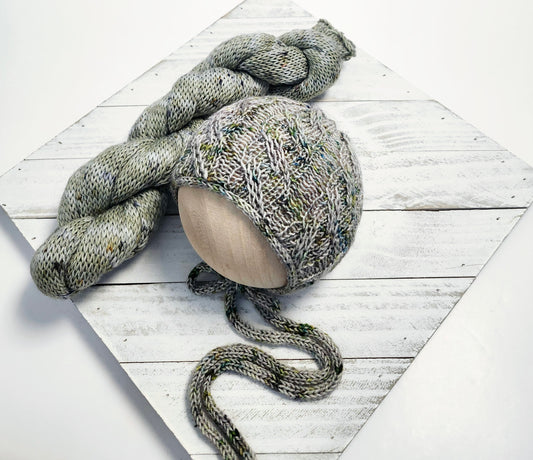 Newborn Bonnet & Wrap 60" OOAK