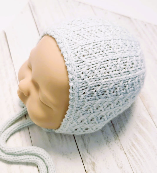 Edison bonnet & Wrap Set Seaglass