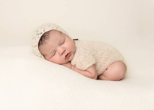 Newborn Sheer Summer Romper & Victoria Bonnet