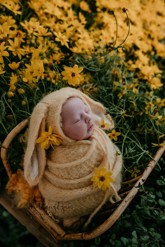 2 Tone Alpaca Bunny Bonnet PREORDER