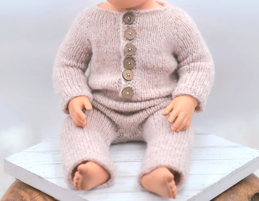 6mth Sitter Size Romper in Pink Sand RTS
