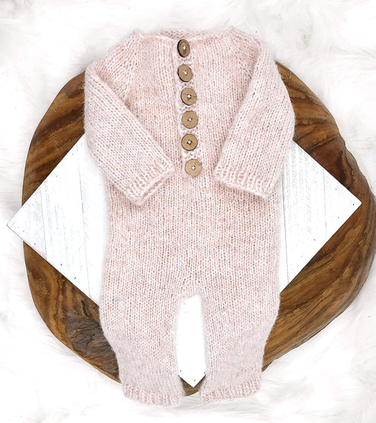 6mth Sitter Size Romper in Pink Sand RTS