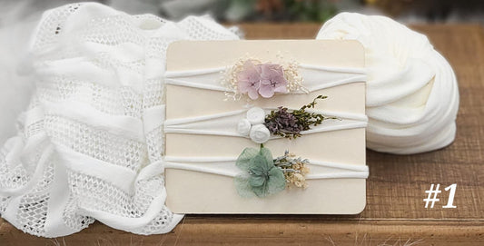 Off White Wrap with Over Wrap & 3 Set Tiebacks MTO