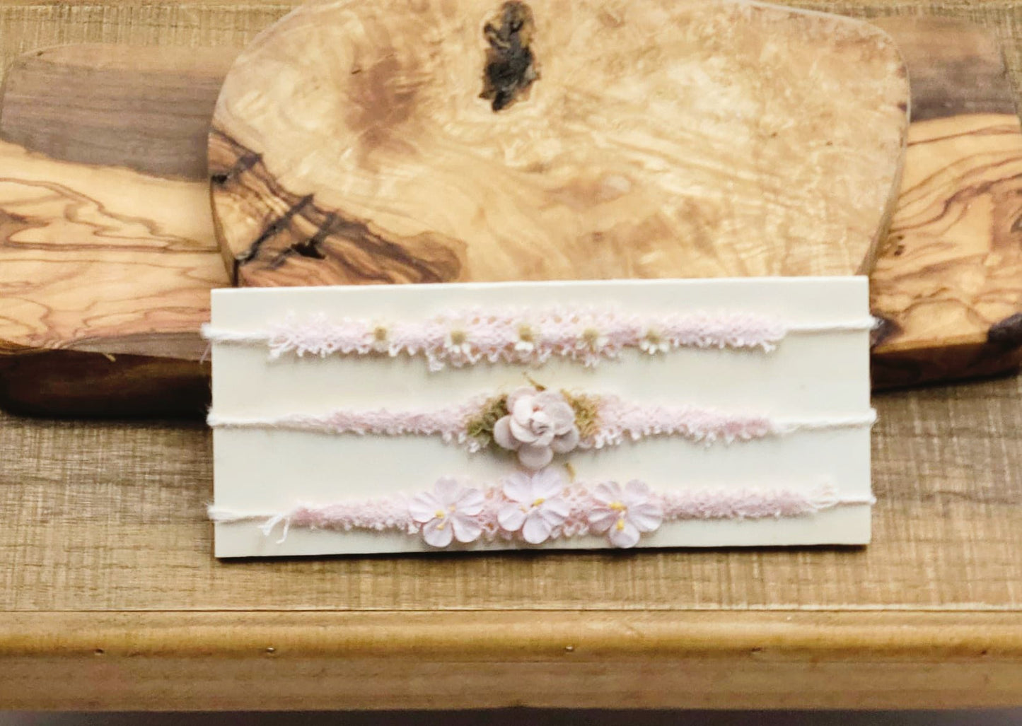 Pale Pink Lace Tiebacks