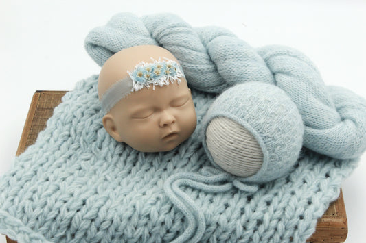 Ice Blue Complete Set coordinates with Lilly Bears Summer Blue Flokatis