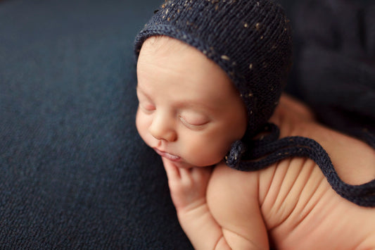 Newborn Tweed Basic Bonnet PREORDER