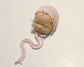 Newborn Beaded Bow Bonnet