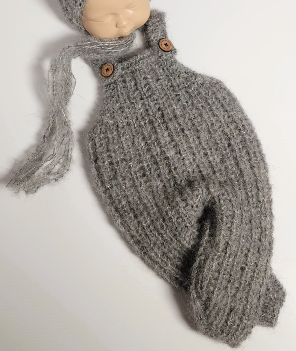 Fisherman's Dungarees and Removable Fur Pompom Bonnet PREORDER