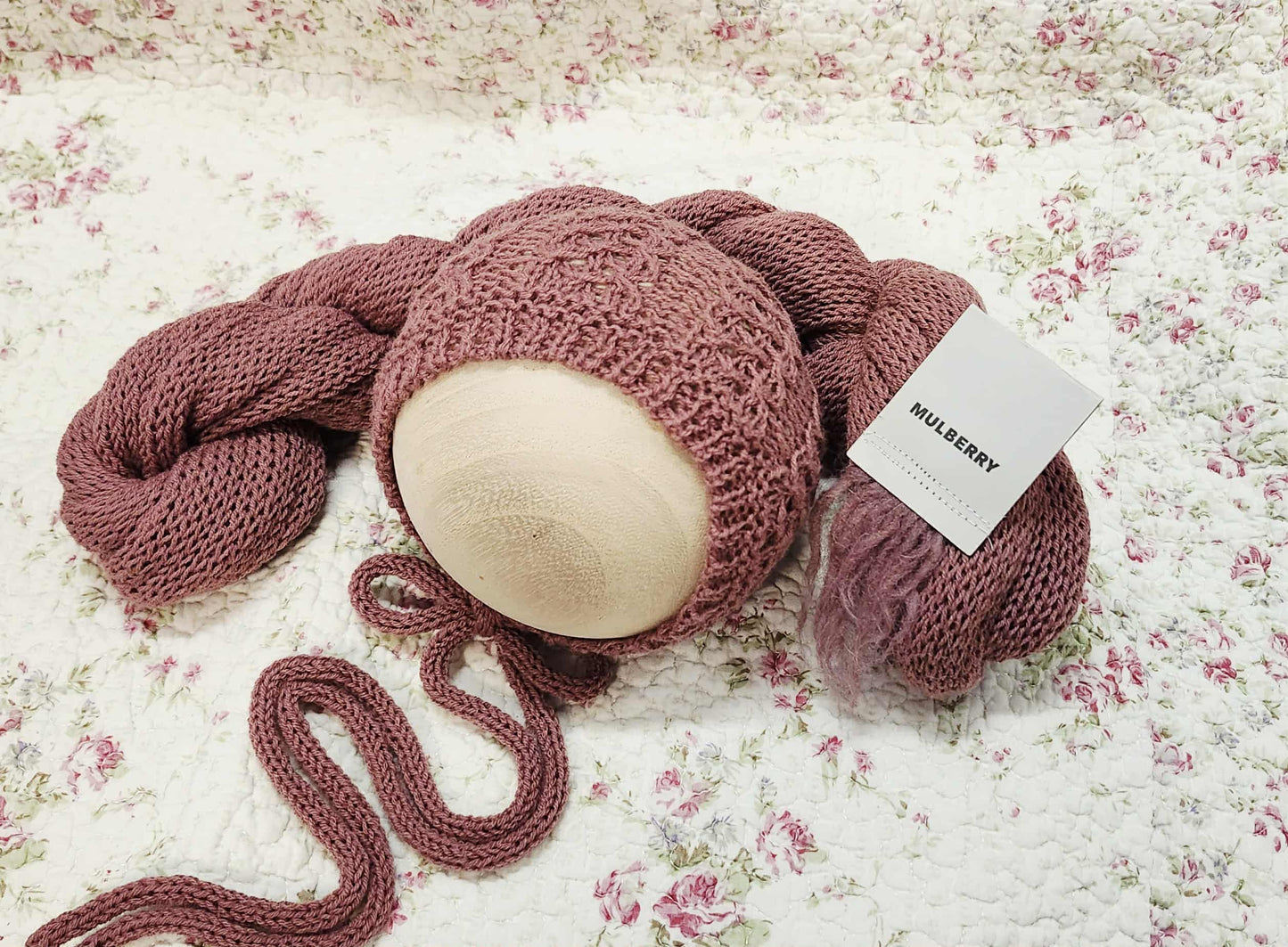 Clare Bonnet & 80"Wrap Set in Wild Berries