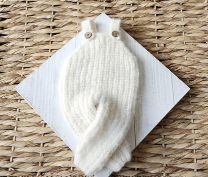 Fisherman's Dungarees and Removable Fur Pompom Bonnet PREORDER