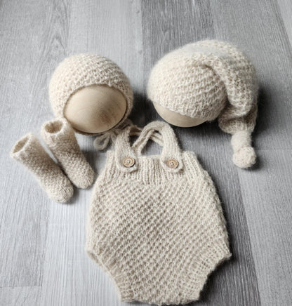 Jessie Romper, Bonnet, Sleepie Cap & Socks