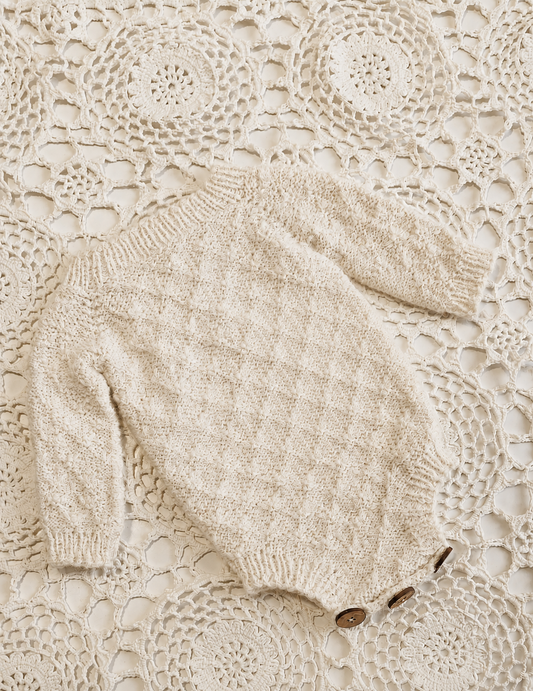 The Heirloom Alpaca Romper(Newborn) with Leg Warmer Option