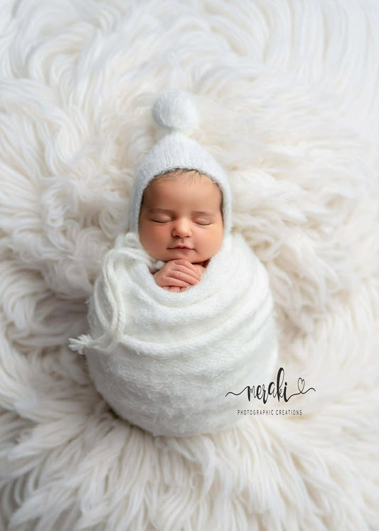 Pompom Bonnet & Wrap Set PREORDER