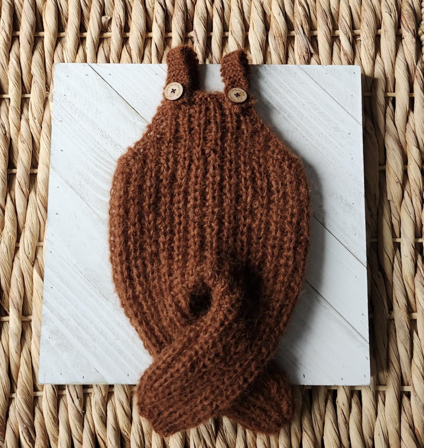 Fisherman's Dungarees and Removable Fur Pompom Bonnet PREORDER