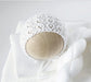 White Cecille Bonnet & Wrap Set