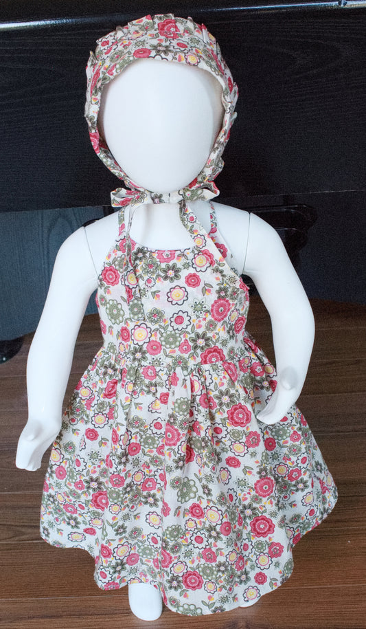 Size 2 Bonnet, Dress & Bloomers RTS