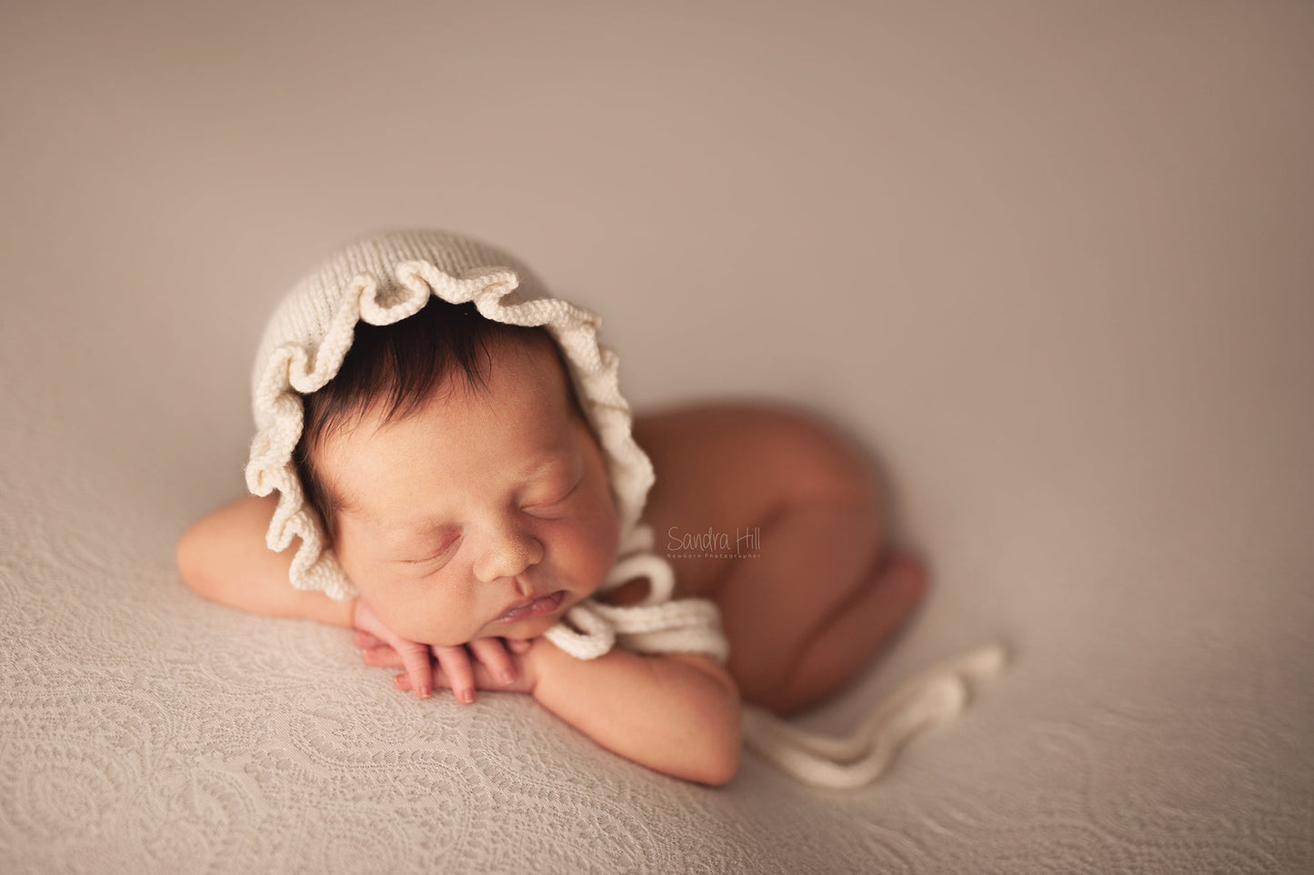 Newborn Ruffle Bonnet PREORDER